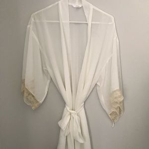 White Lace lingerie Robe